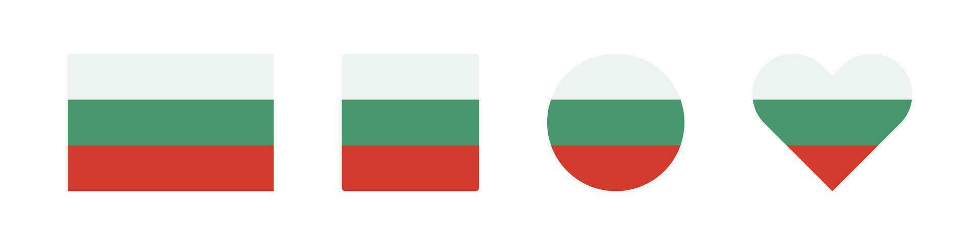 bulgarien ikon. bulgarian flagga tecken. nationell bricka symbol. Europa Land symboler. kultur klistermärke ikoner. vektor isolerat tecken.