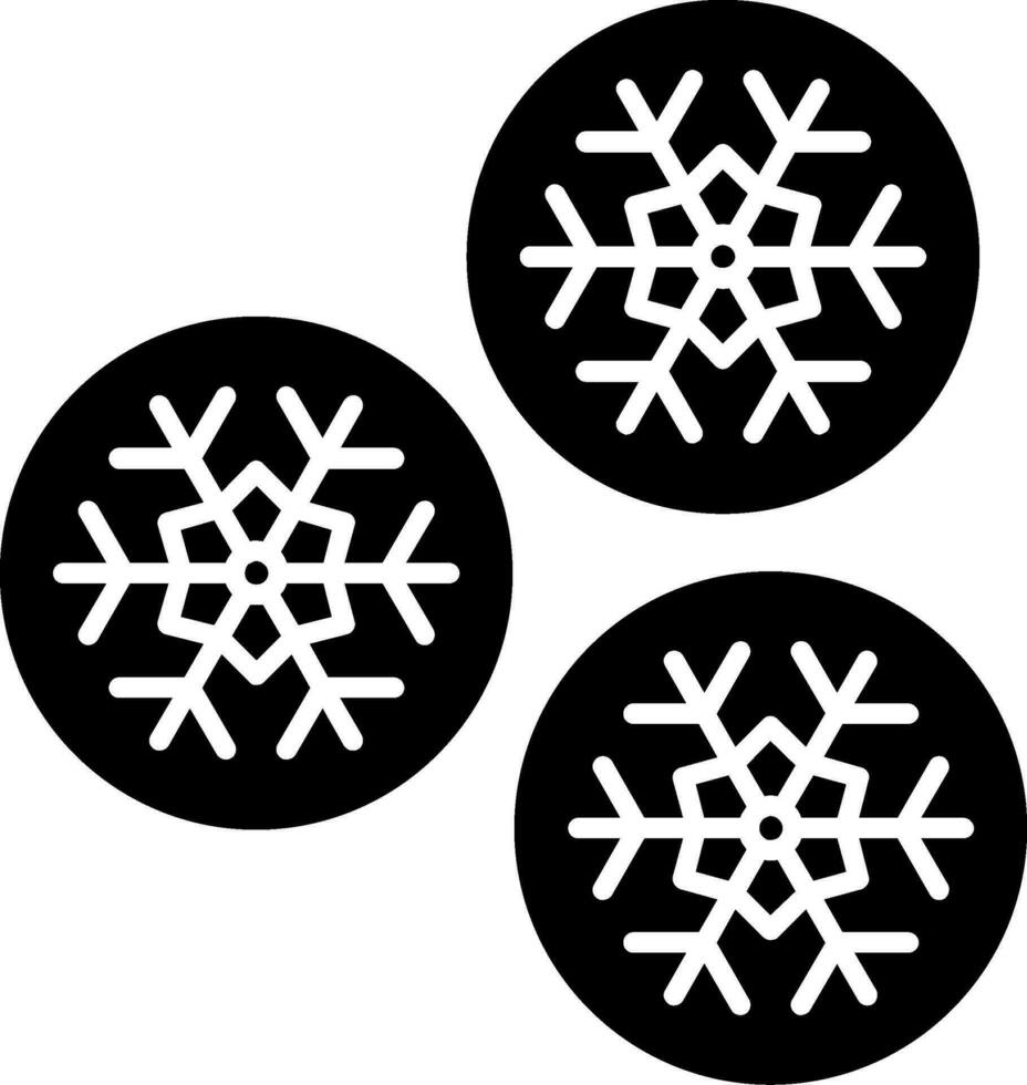 Schneeball Glyphe Symbol vektor