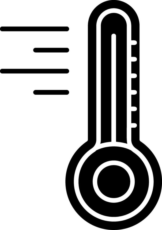 Thermometer-Glyphe-Symbol vektor