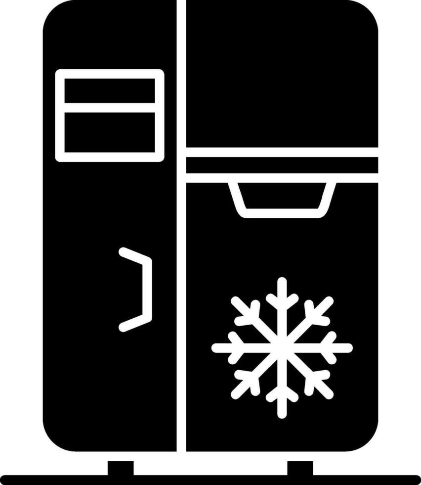 Kühlschrank-Glyphe-Symbol vektor
