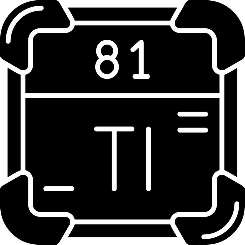 Thallium Glyphe Symbol vektor