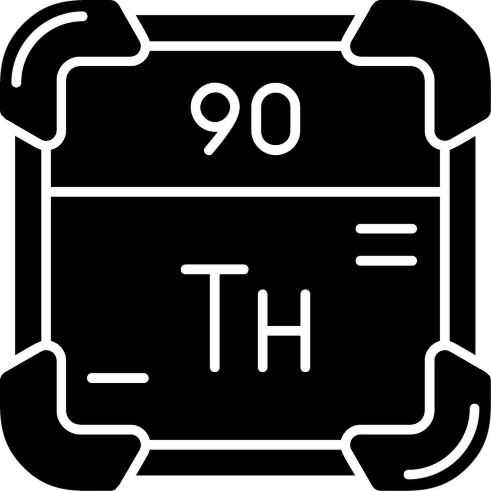 thorium glyf ikon vektor