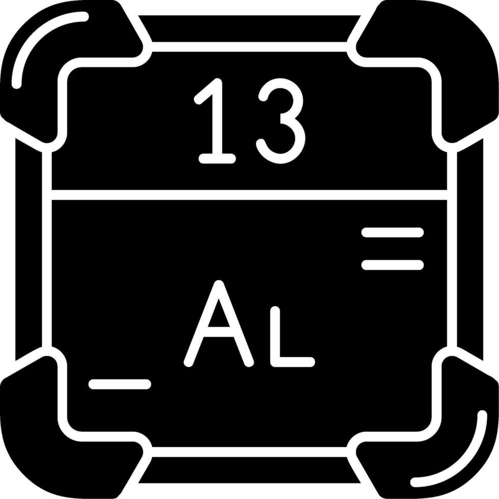 Aluminium Glyphe Symbol vektor
