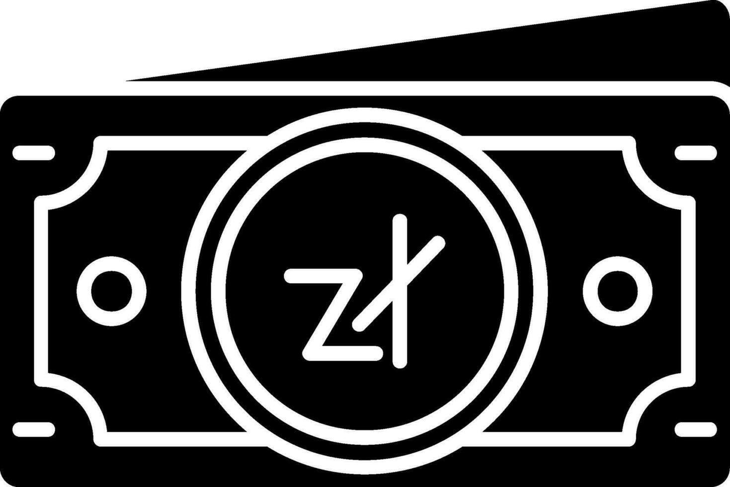 Symbol für Zloty-Glyphe vektor