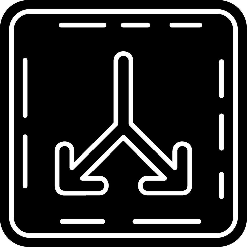 Teilt Glyphe Symbol vektor