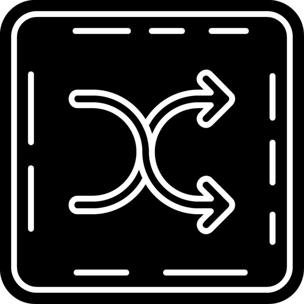 Shuffle-Glyphe-Symbol vektor