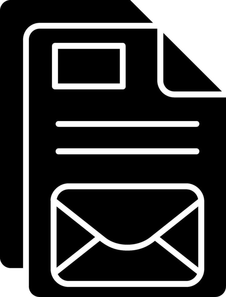 E-Mail-Glyphe-Symbol vektor