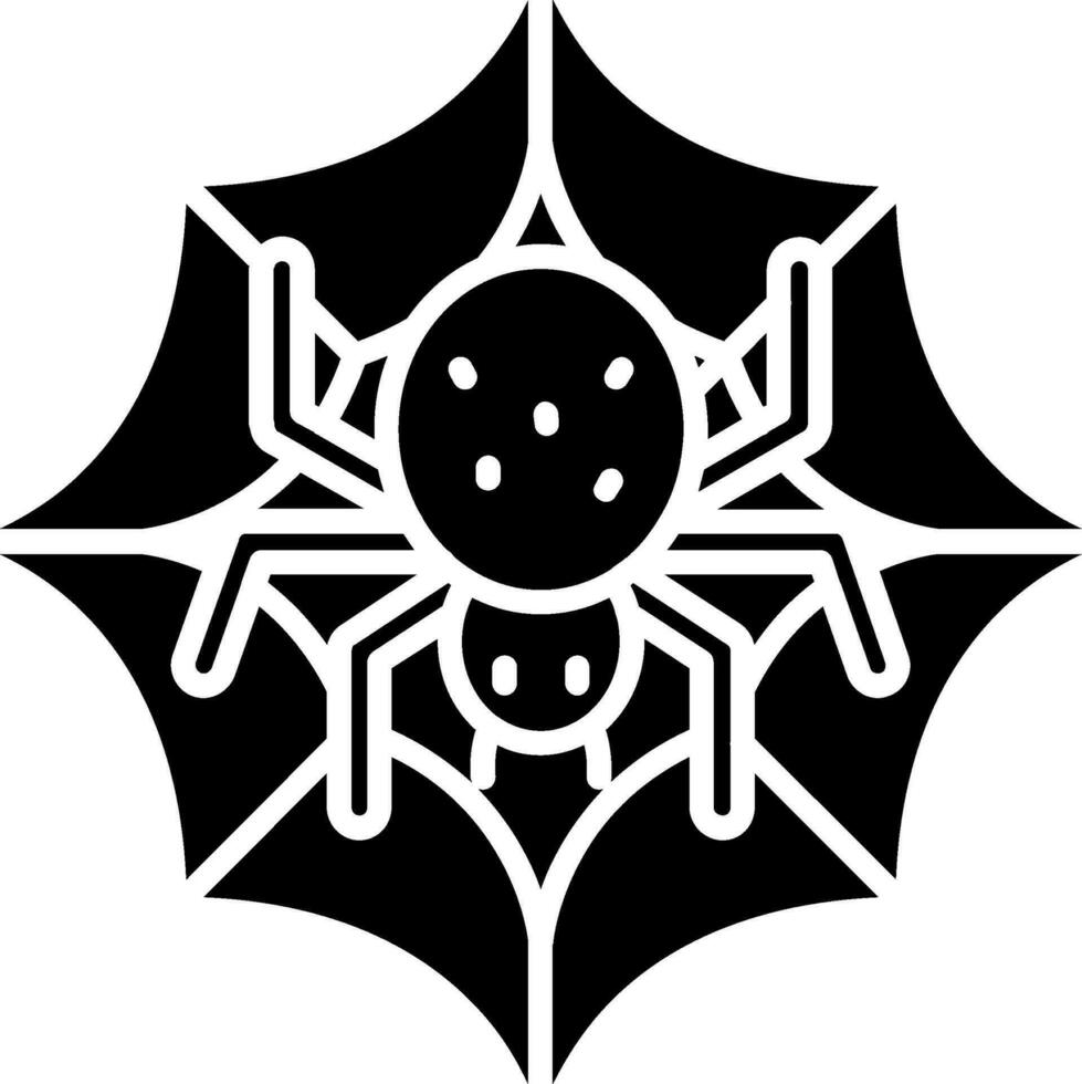 Spinnennetz-Glyphe-Symbol vektor