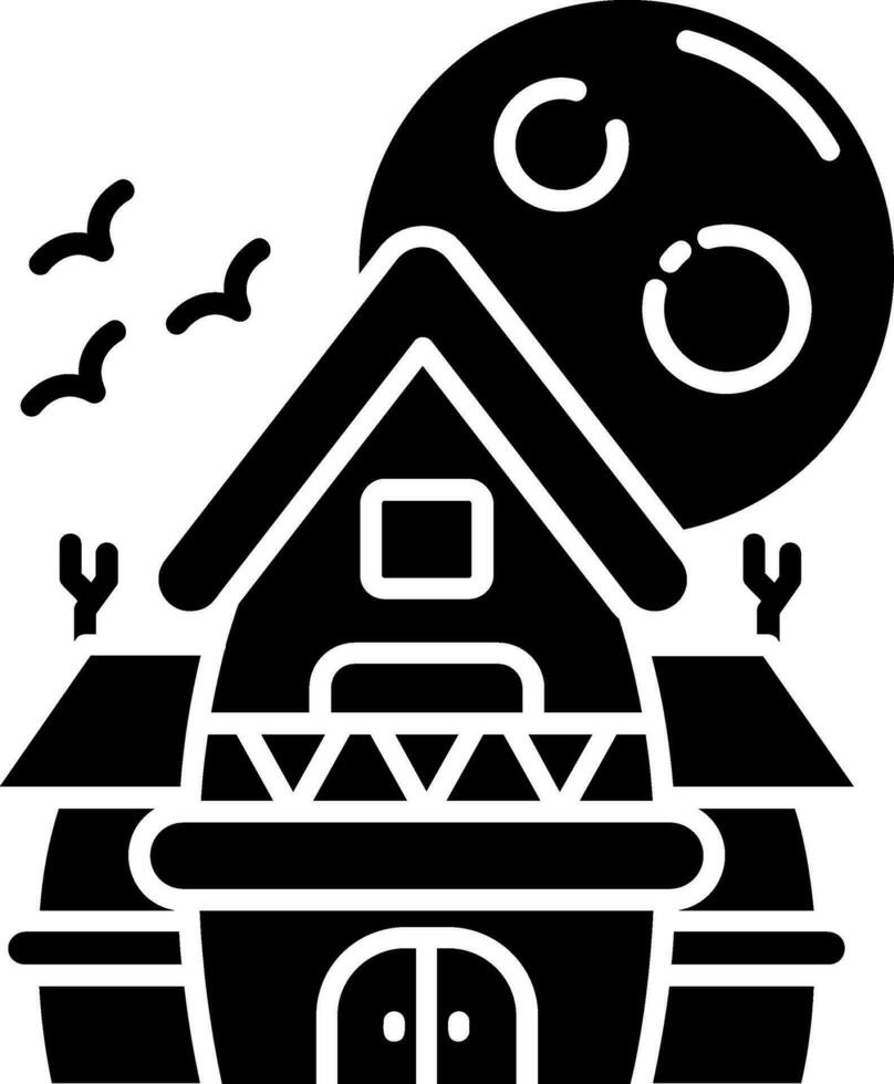 Geisterhaus-Glyphe-Symbol vektor