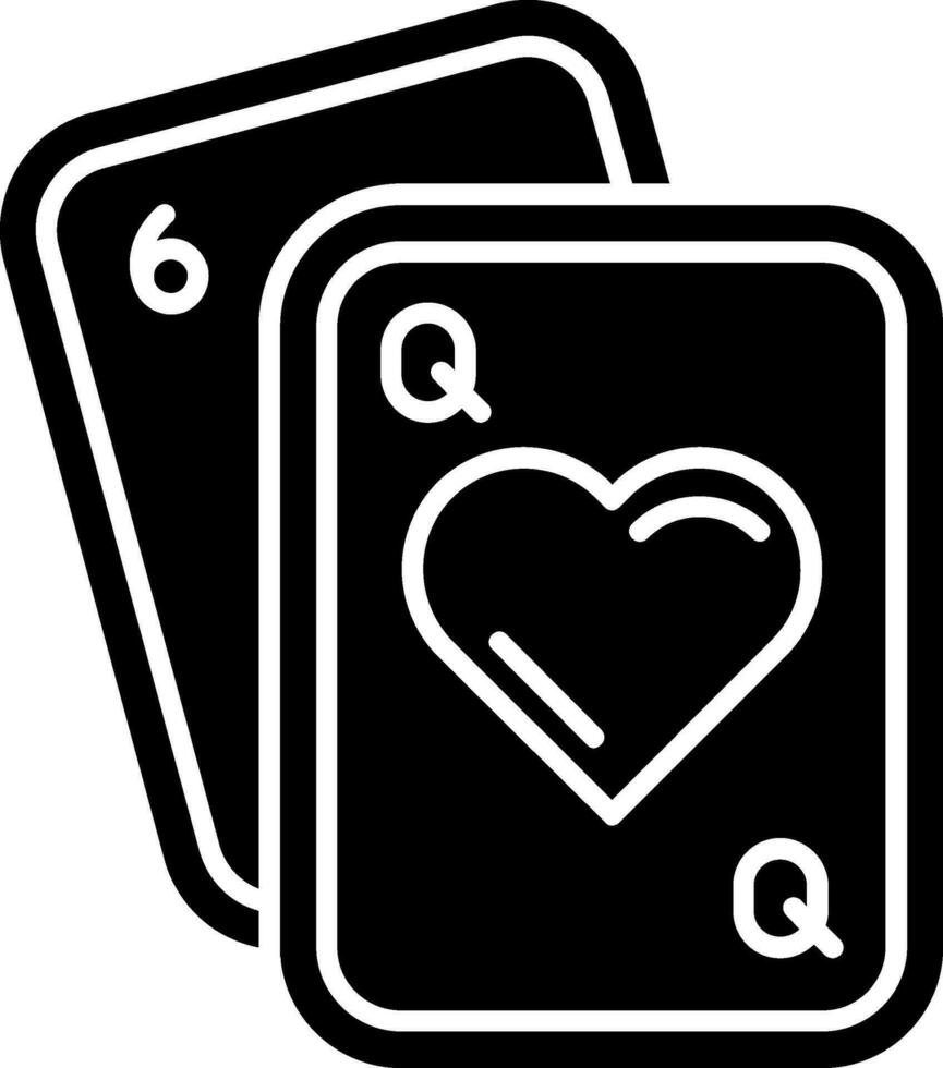 Poker-Glyphe-Symbol vektor