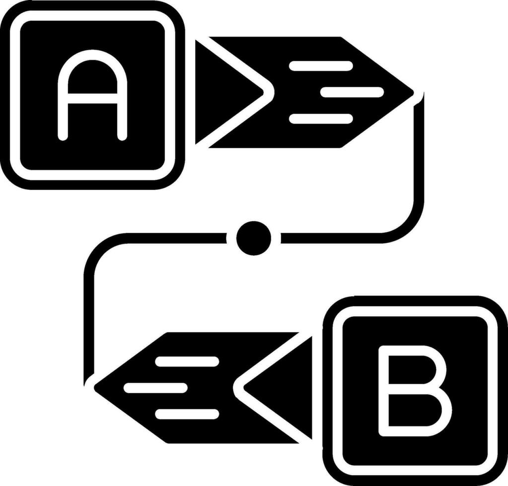 diagram glyf ikon vektor