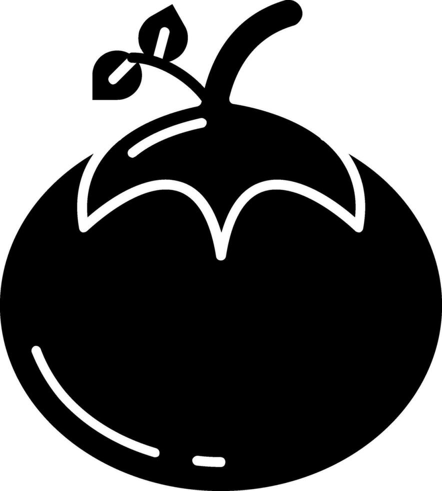 Tomaten-Glyphen-Symbol vektor
