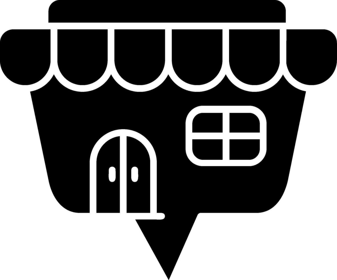 Shop-Glyphe-Symbol vektor