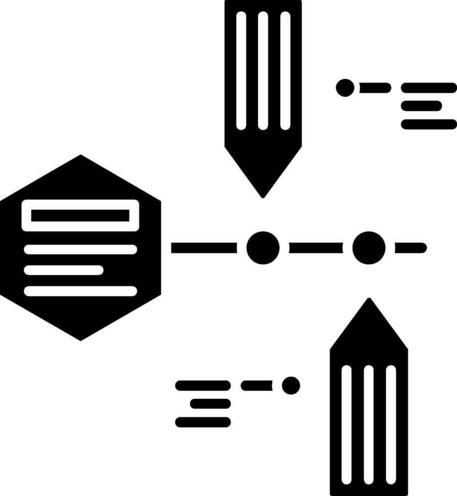 Timeline-Glyphe-Symbol vektor