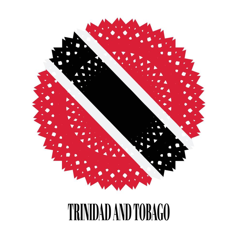 Trinidad- und Tobago-Flagge mit elegantem Medaillenverzierungskonzept vektor