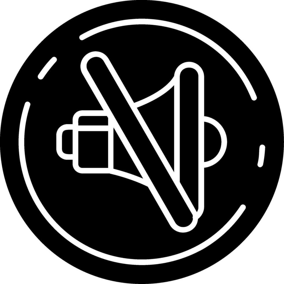 Glyph-Symbol stummschalten vektor
