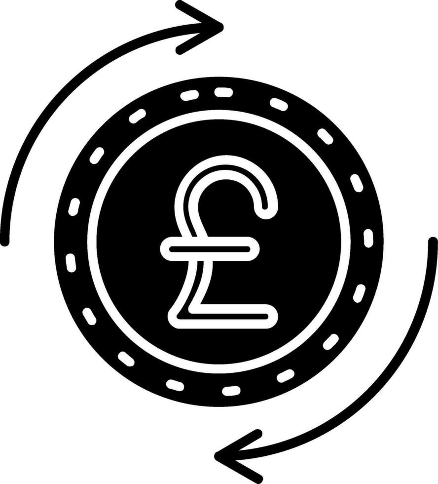 Pfund-Glyphe-Symbol vektor