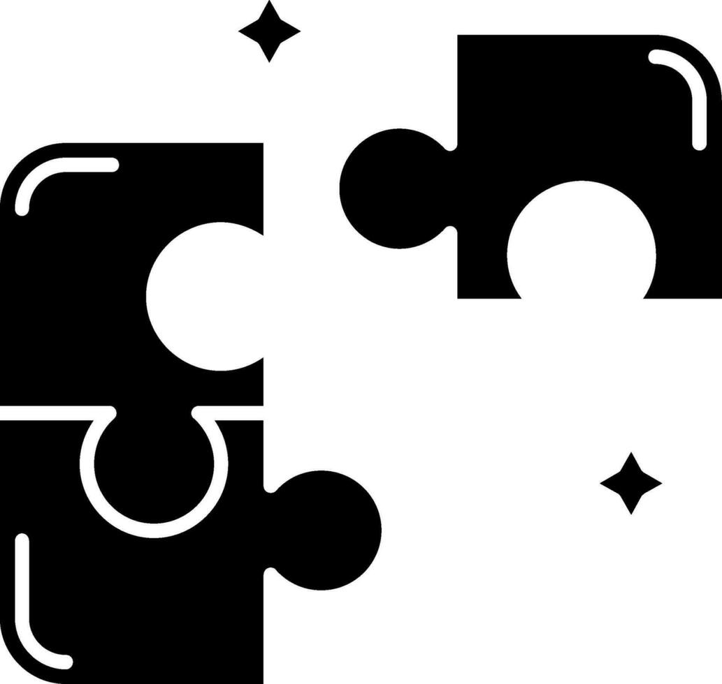 Puzzle-Glyphe-Symbol vektor