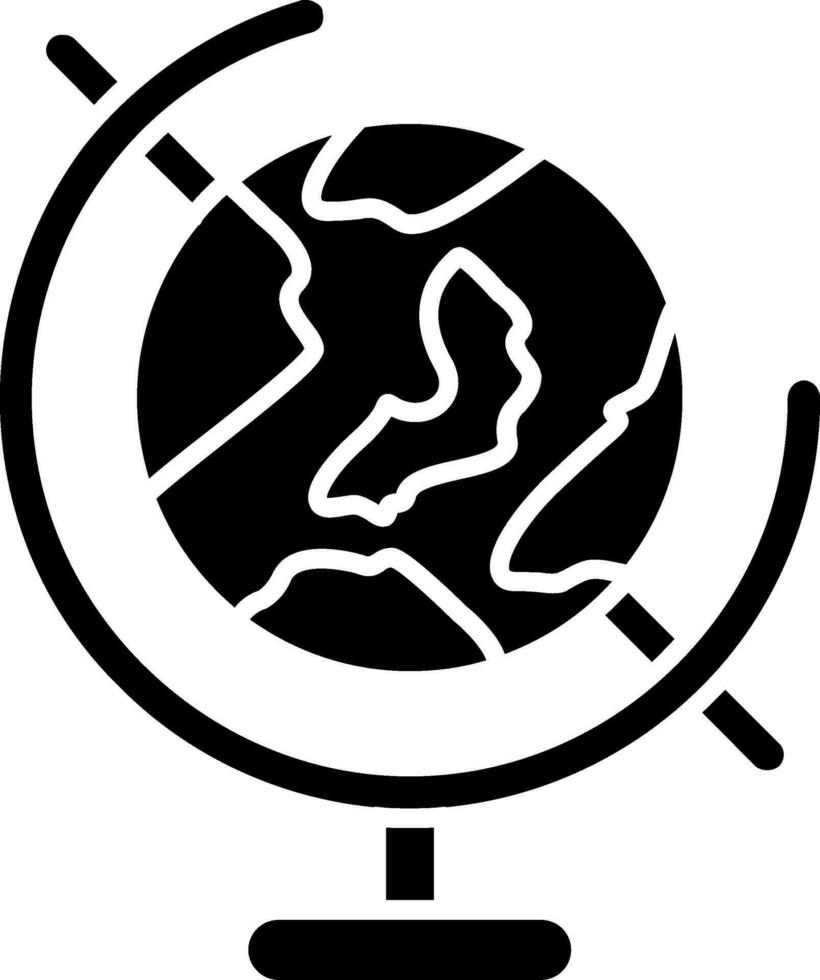 Globus-Glyphe-Symbol vektor