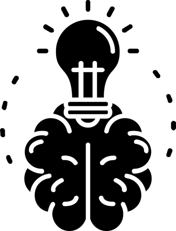 Brainstroming-Glyphe-Symbol vektor