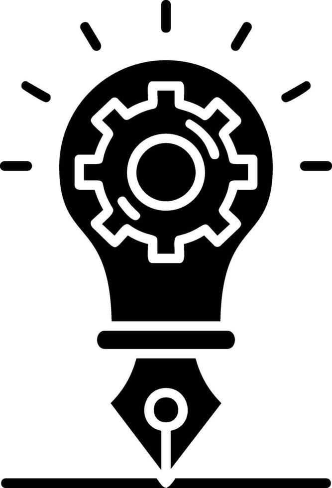 Glyphensymbol für kreative Ideen vektor