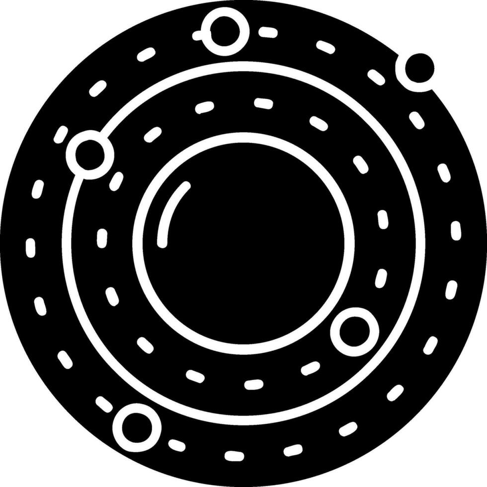 Sonnensystem-Glyphe-Symbol vektor