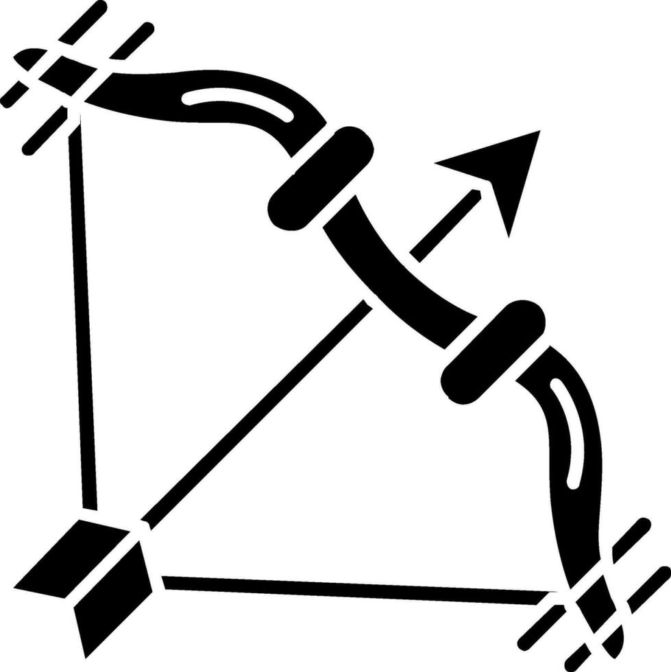 Bogenschützen-Glyphe-Symbol vektor