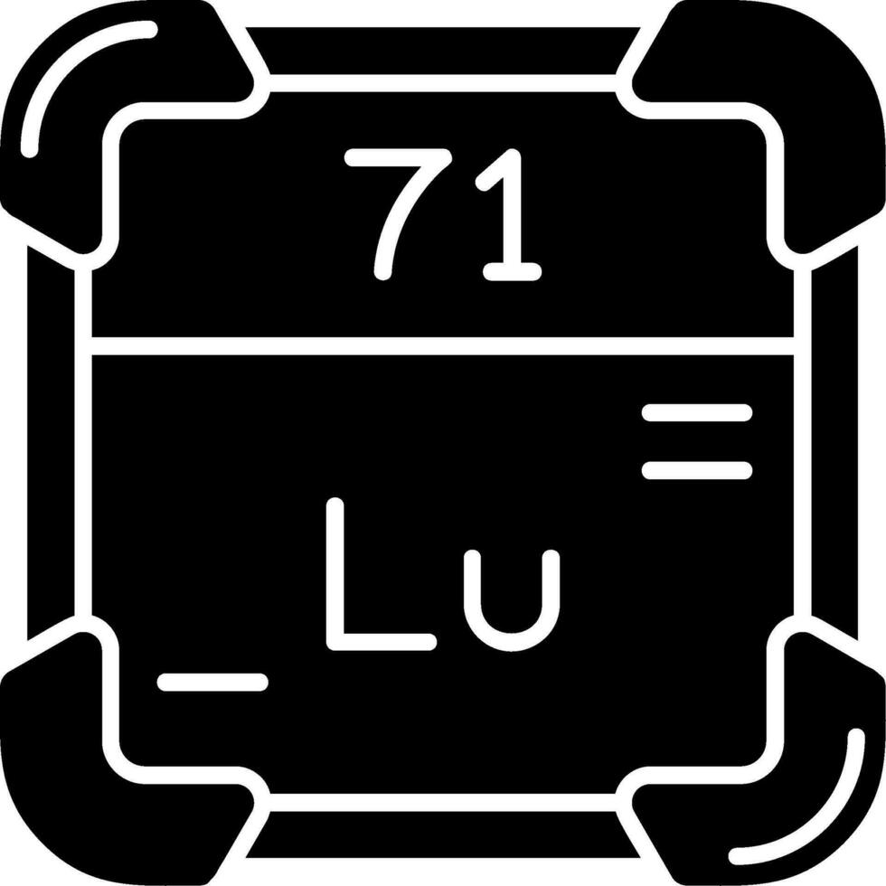 Lutetium Glyphe Symbol vektor