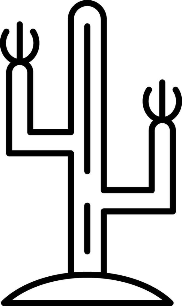 kaktus linje ikon vektor