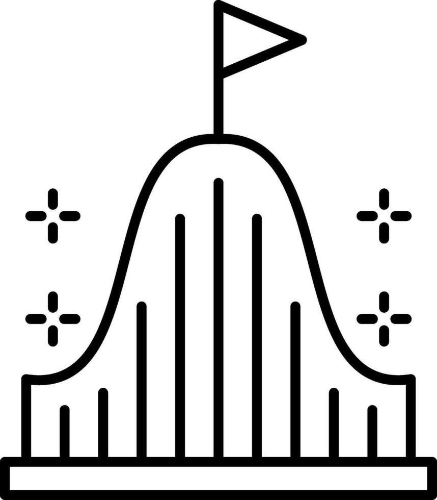 Symbol für die Achterbahnlinie vektor