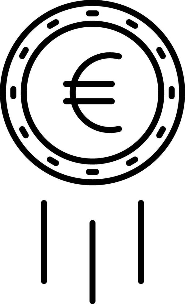 Euro Zeichen Linie Symbol vektor