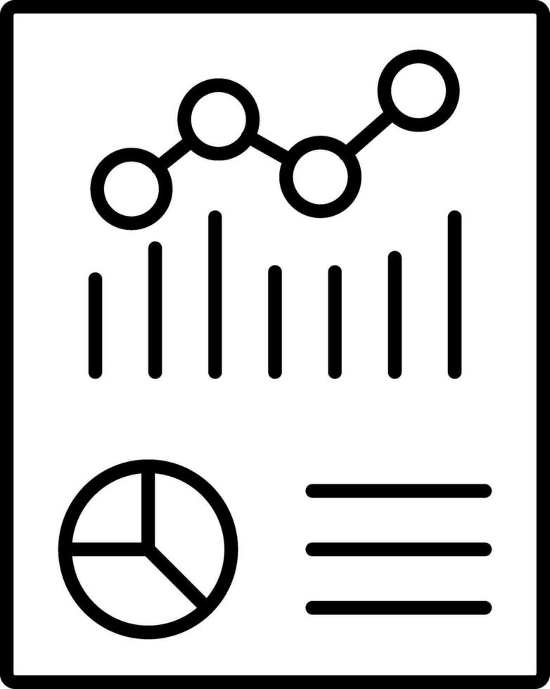 Symbol für grafische Berichtszeile vektor