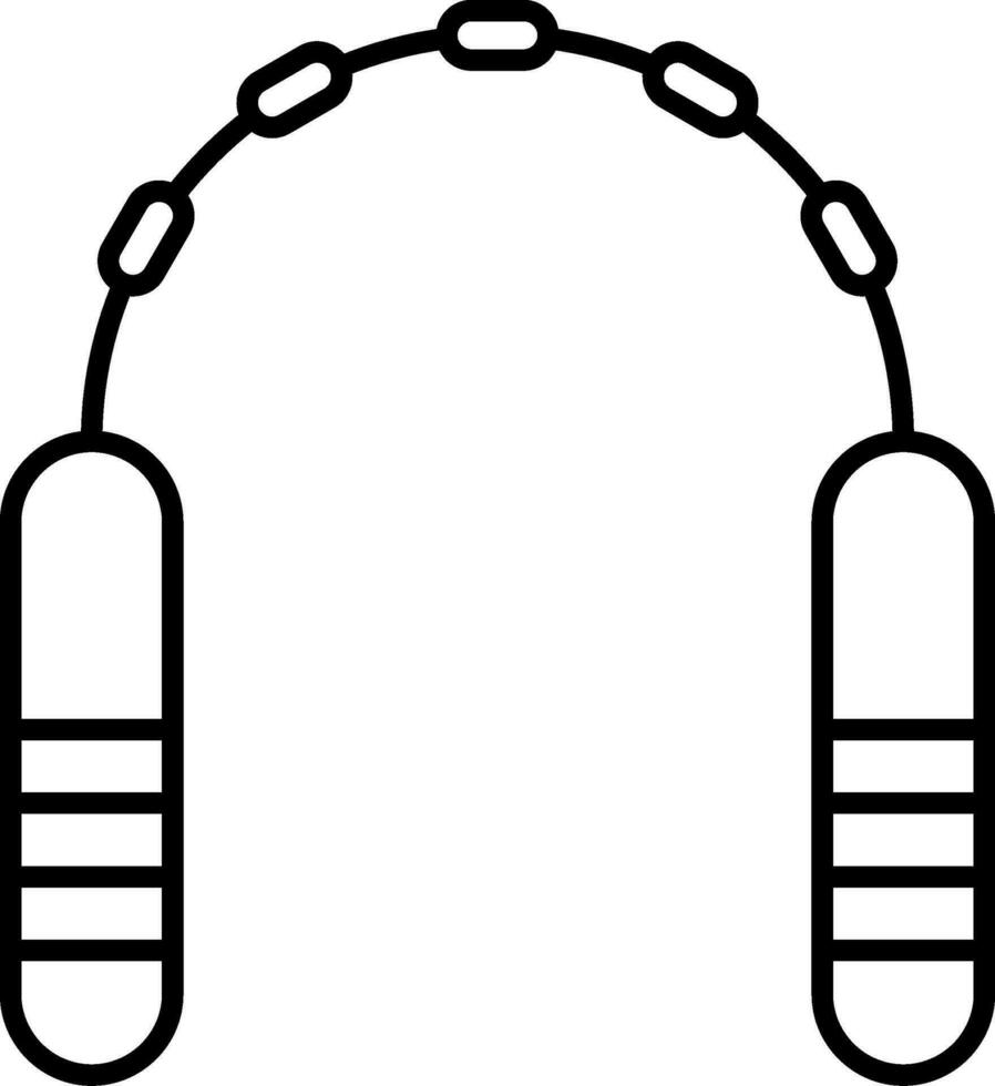 nunchaku linje ikon vektor