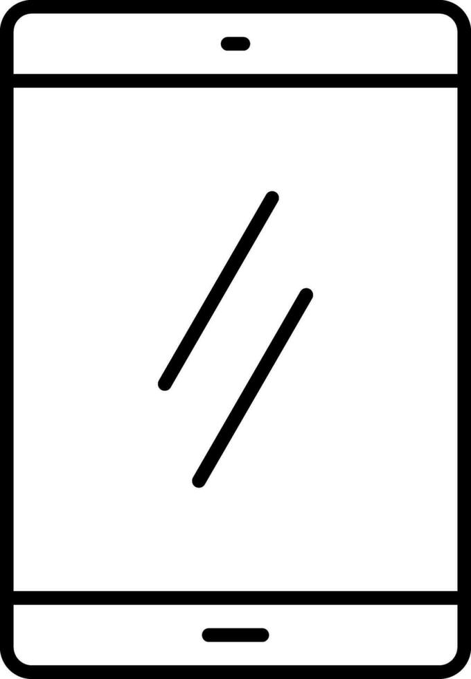 mobil linje ikon vektor