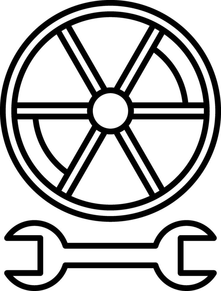 Symbol für die Reifenlinie vektor