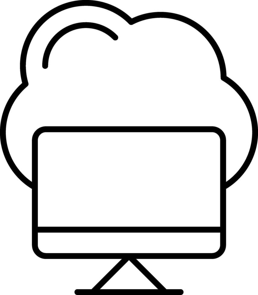 Cloud-Computing-Liniensymbol vektor