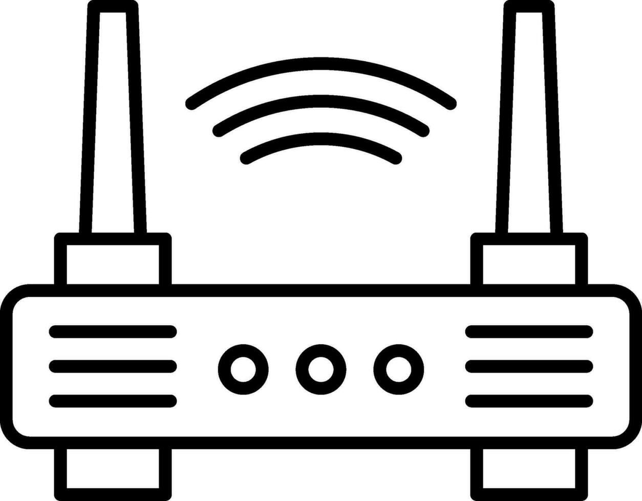 WLAN-Router-Liniensymbol vektor