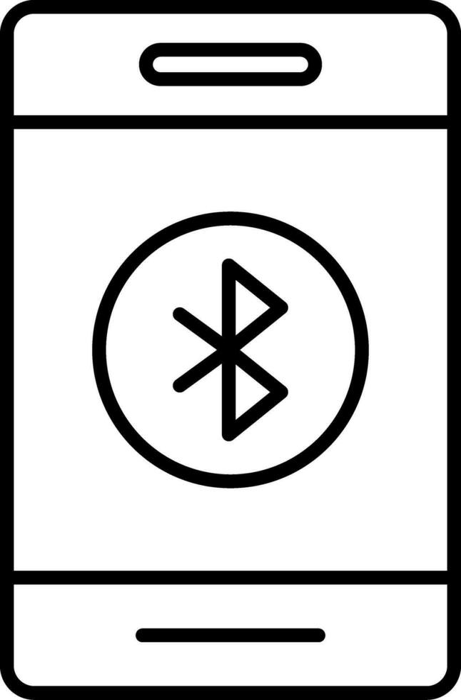 Bluetooth-Liniensymbol vektor