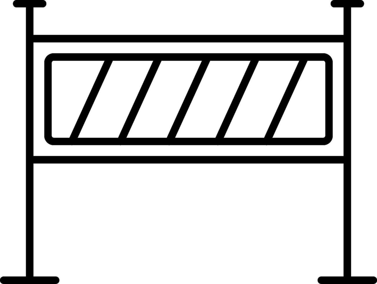Symbol für die Barrierelinie vektor