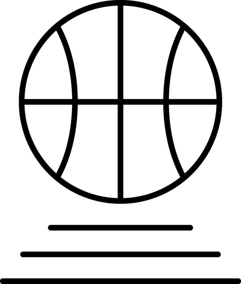 Basketball-Liniensymbol vektor