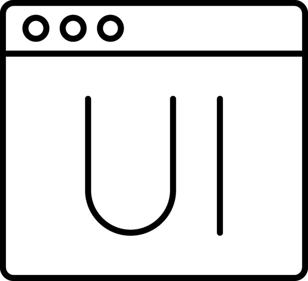 ui-Liniensymbol vektor