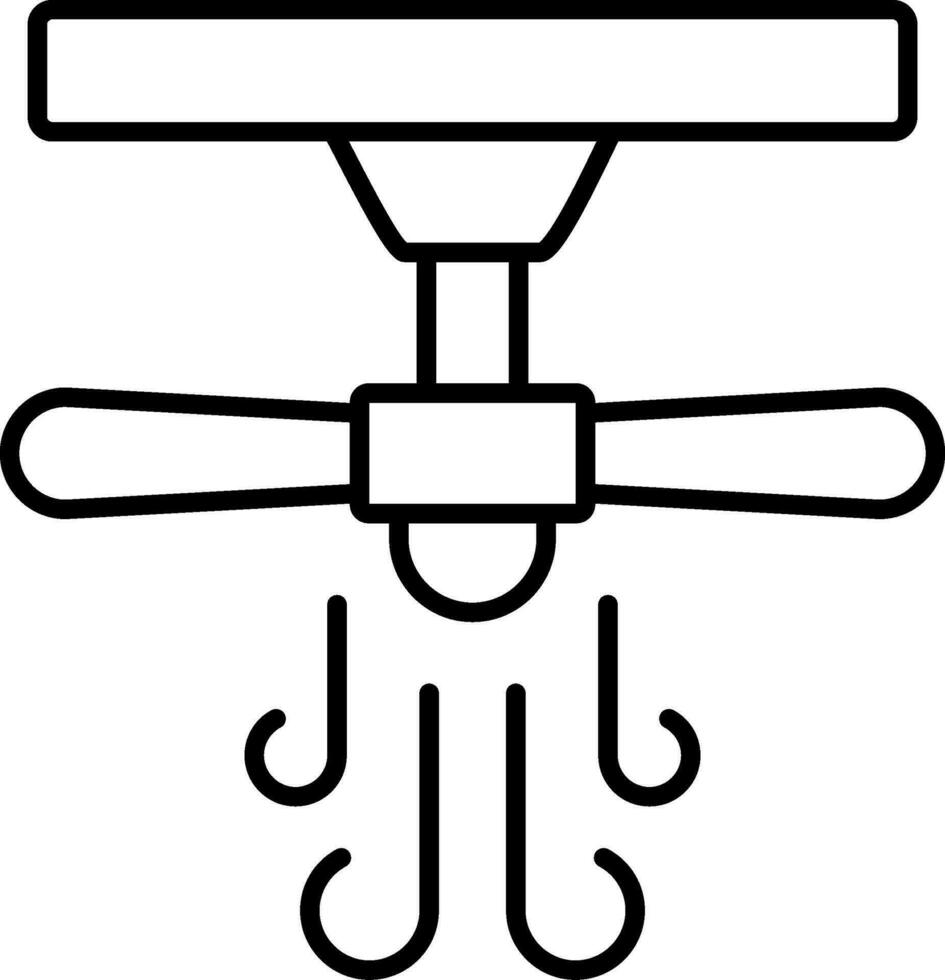 Decke Ventilator Linie Symbol vektor