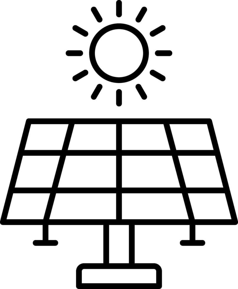 Symbol für die Solarenergielinie vektor