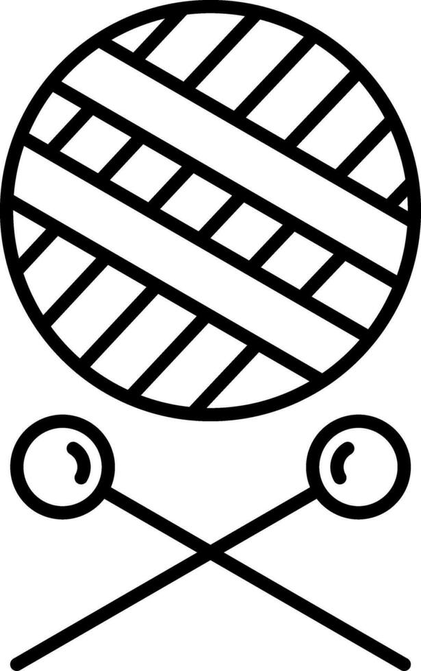 häkeln Linie Symbol vektor