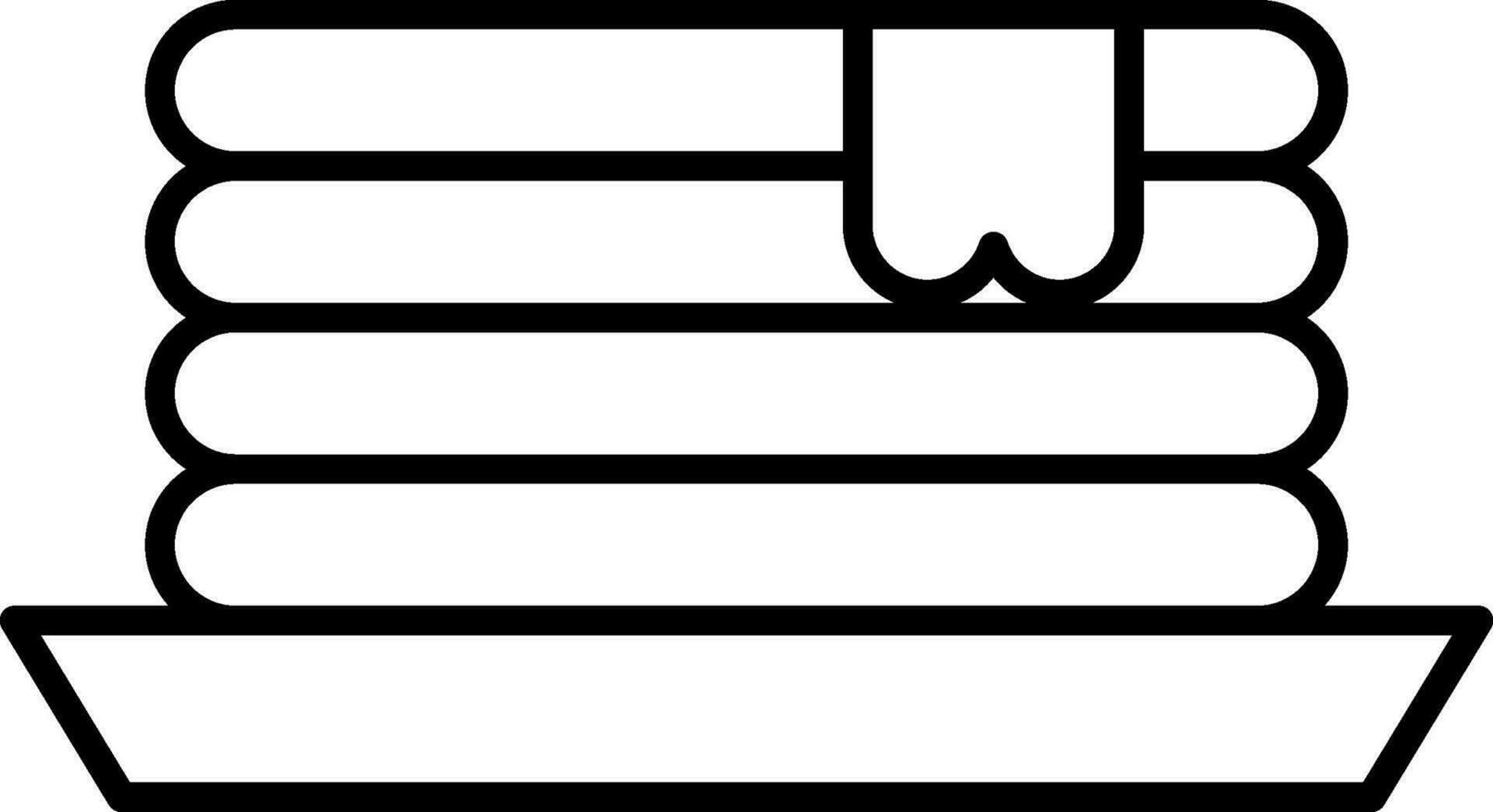 Pfannkuchen-Liniensymbol vektor