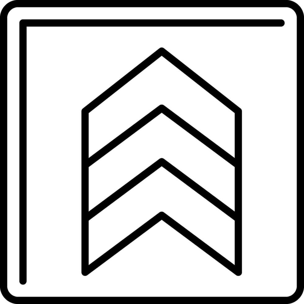 Chevron-Liniensymbol nach oben vektor