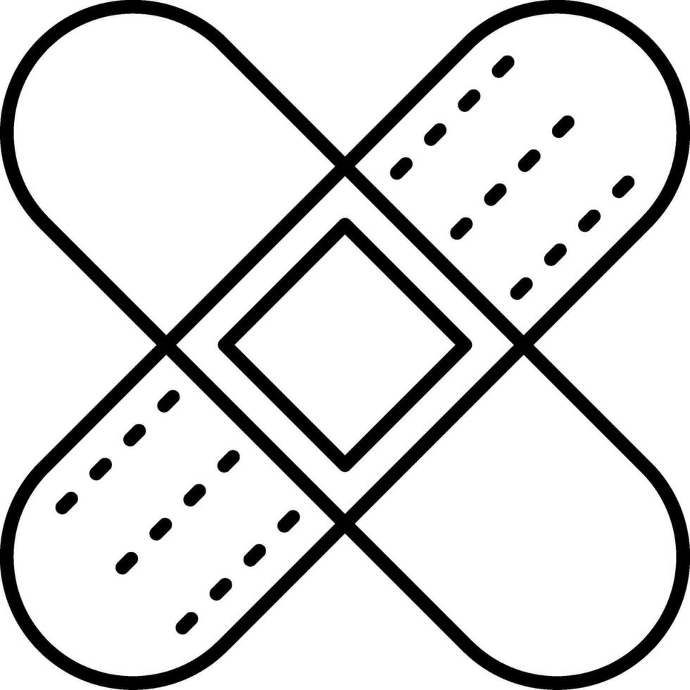 Bandage-Linie-Symbol vektor