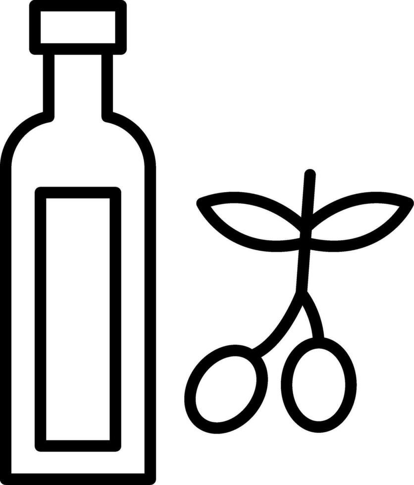 Symbol für die Olivenöllinie vektor