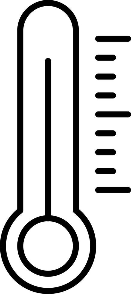 Symbol für die Thermometerlinie vektor