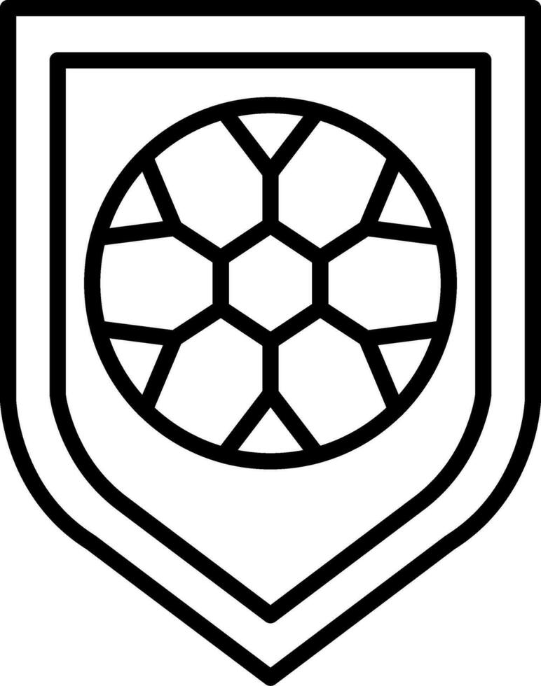 Fußball Abzeichen Linie Symbol vektor